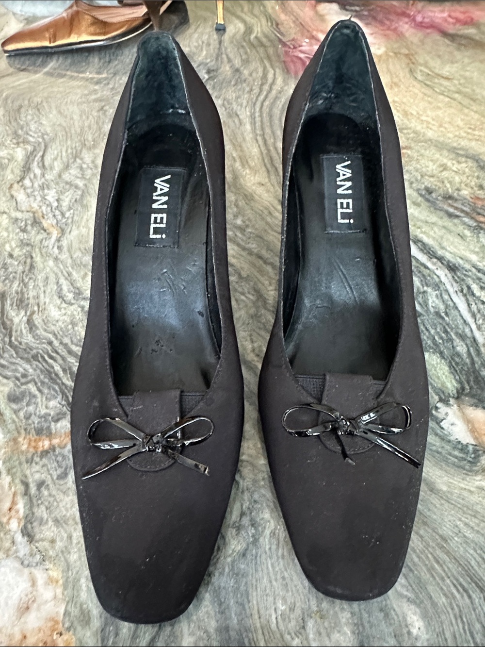 Van Eli Black Bow-Accent Women’s Pumps Heels size 8